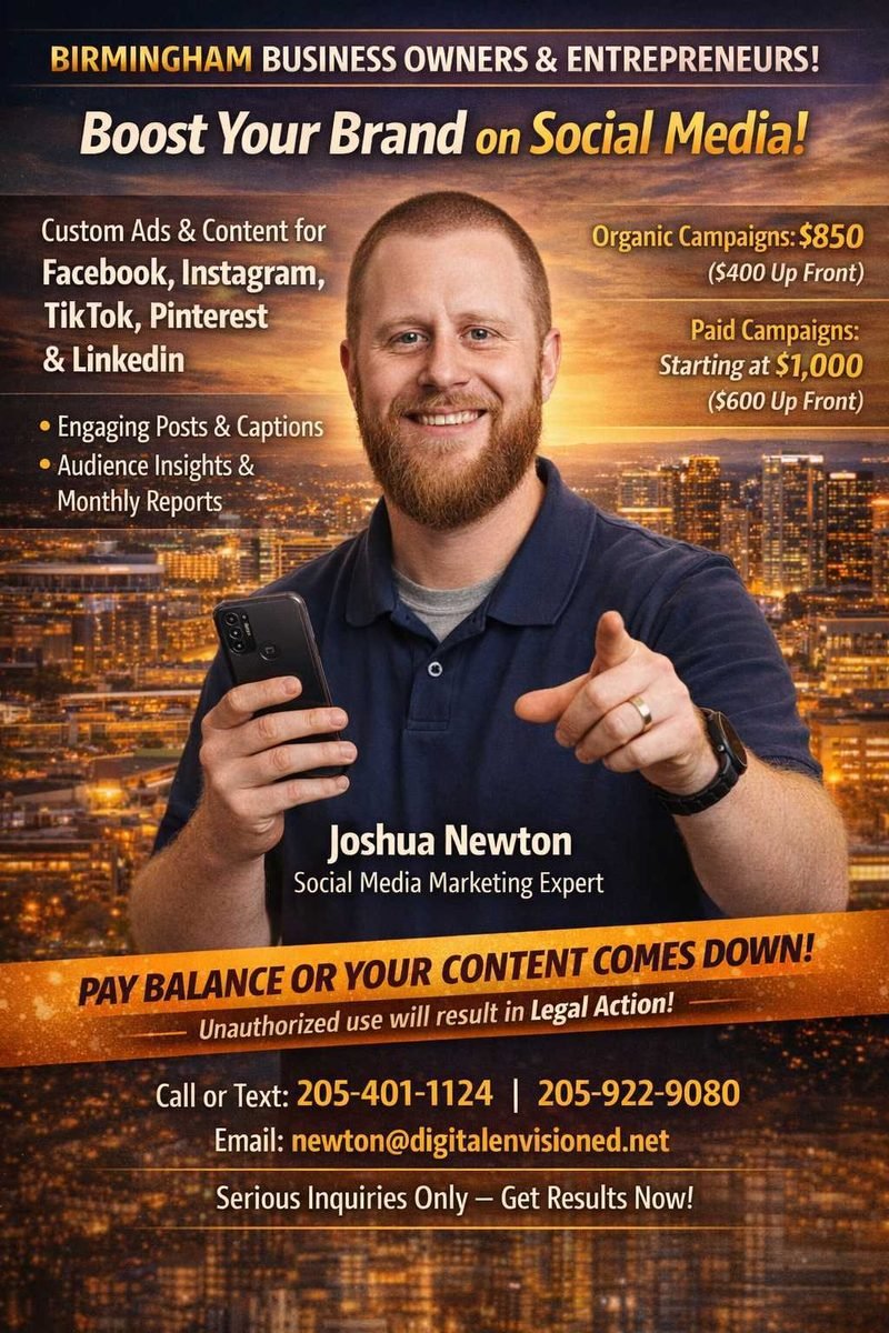 Joshua Newton social media marketing services for Birmingham businesses